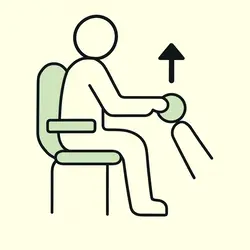 Sitzlift startet per Knopfdruck und fährt leise die Treppe hinauf