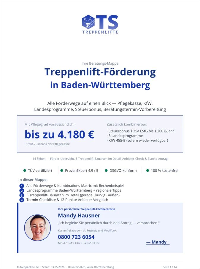 Treppenlift-Mappe für Baden-Württemberg